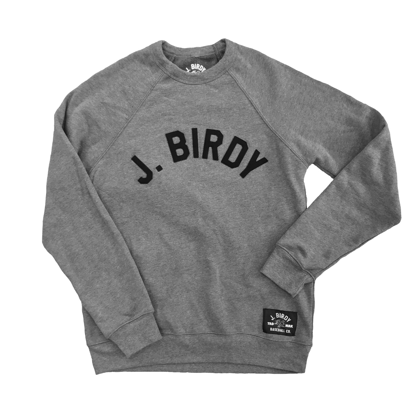 JBIRDY-Canadian-Baseball-Athletic-Grey-Crew-Neck